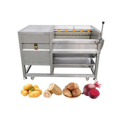 220V 380V Vegetable Potato Washing Peeling Machine 1600 X 950 X 1000mm